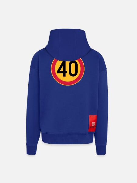 40 Limit / Tempolimit - Zip Hoodie - made by SPREAD - Iconic Blue