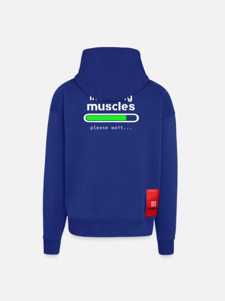 installing muscles - Zip Hoodie - made by SPREAD - Iconic Blue