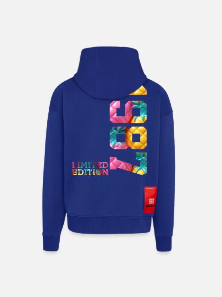 39TH BIRTHDAY LIMITED EDITION 1987 - Zip Hoodie - made by SPREAD - Iconic Blue