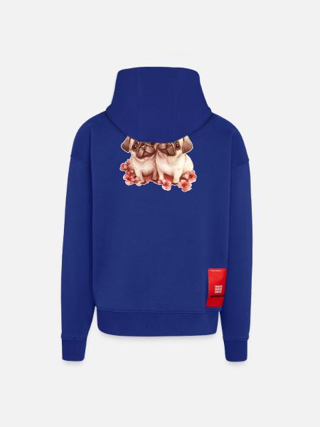 Carlin - Veste à capuche bio épaisse oversize fabriqué en UE - Iconic Blue