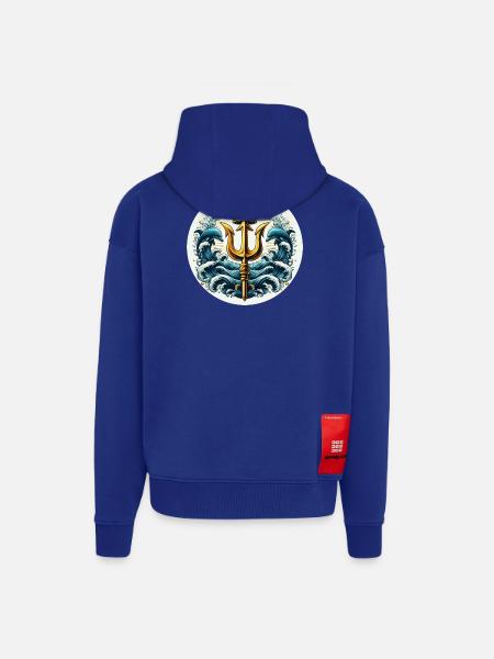 Trident Symbol - Zip Hoodie - made by SPREAD - Iconic Blue