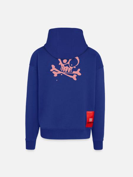 bone - Zip Hoodie - made by SPREAD - Iconic Blue