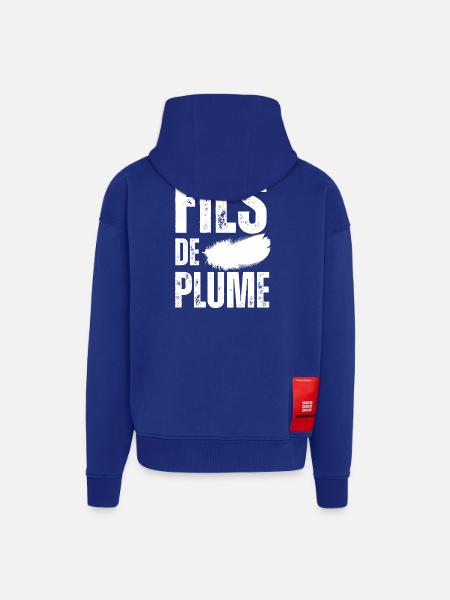 Fils de Plume - Veste à capuche bio épaisse oversize fabriqué en UE - Iconic Blue