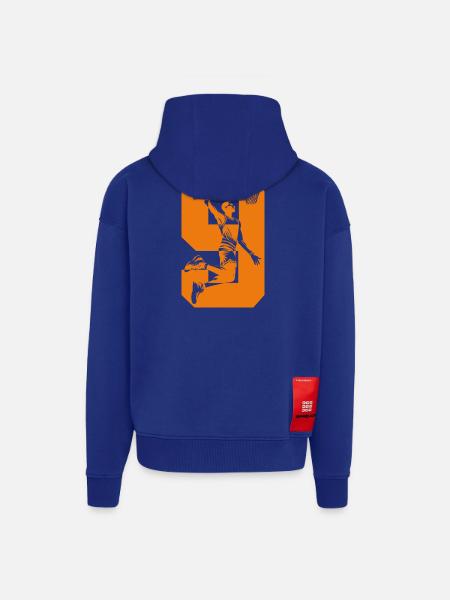 NUMBER 9 BASKETBALL 9TH BIRTHDAY - Zip Hoodie - made by SPREAD - Iconic Blue
