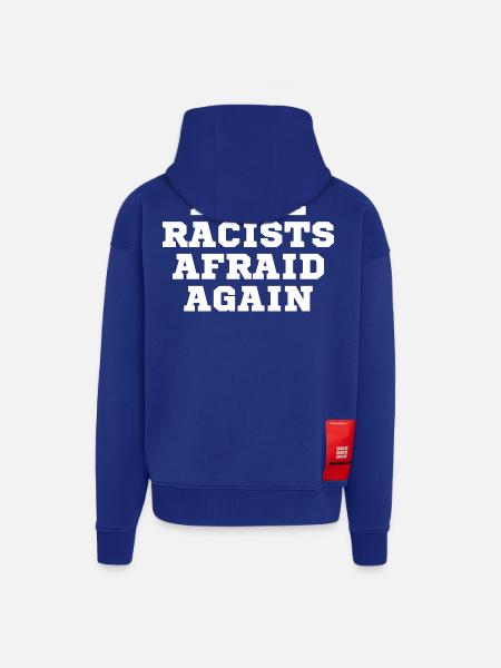 Racists scare again - Zip Hoodie - made by SPREAD - Iconic Blue