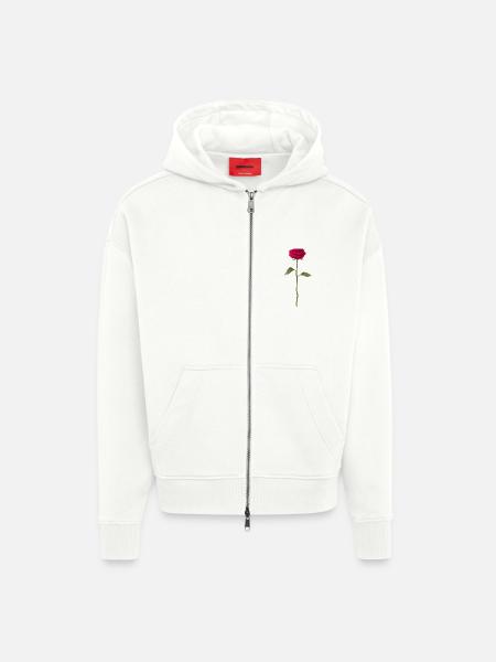 Rose - Zip Hoodie - made by SPREAD - OFF WHITE