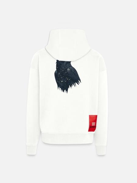 Raven - Zip Hoodie - made by SPREAD - OFF WHITE