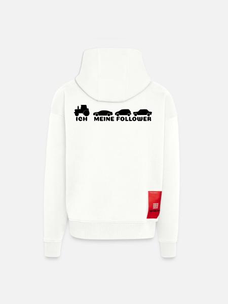 Ich meine Follower - Zip Hoodie - made by SPREAD - OFF WHITE