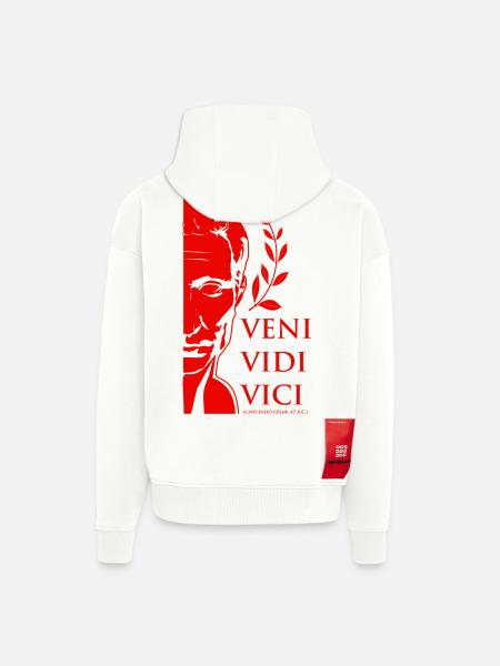 César 4 - Veste à capuche bio épaisse oversize fabriqué en UE - OFF WHITE