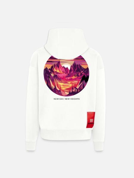 New Day, New Heights - Zip Hoodie - made by SPREAD - OFF WHITE