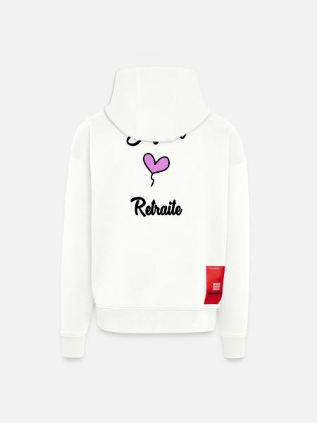 RETIREMENT. RETIREMENT. RETIRED. RETIREMENT - Zip Hoodie - made by SPREAD - OFF WHITE