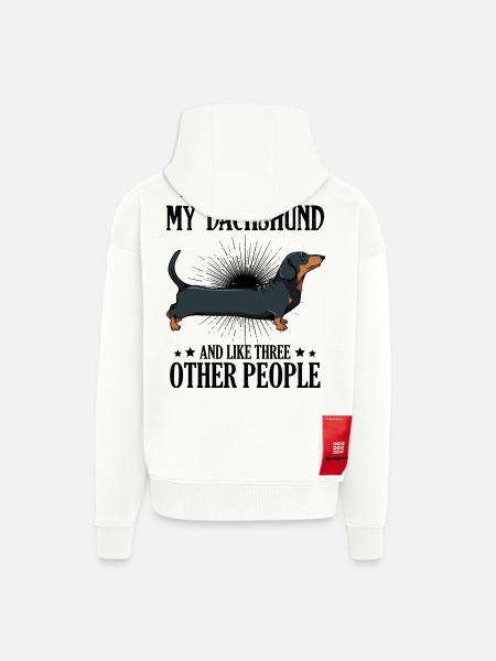 dachshund - Zip Hoodie - made by SPREAD - OFF WHITE