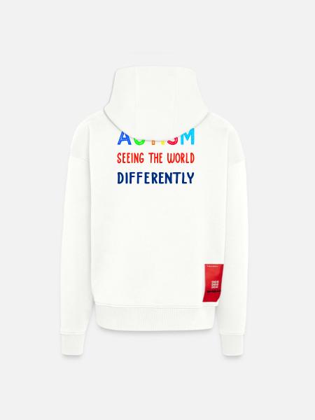 Autism Seeing Differently - Zip Hoodie - made by SPREAD - OFF WHITE