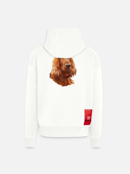 Irish Setter Red - Zip Hoodie - made by SPREAD - OFF WHITE