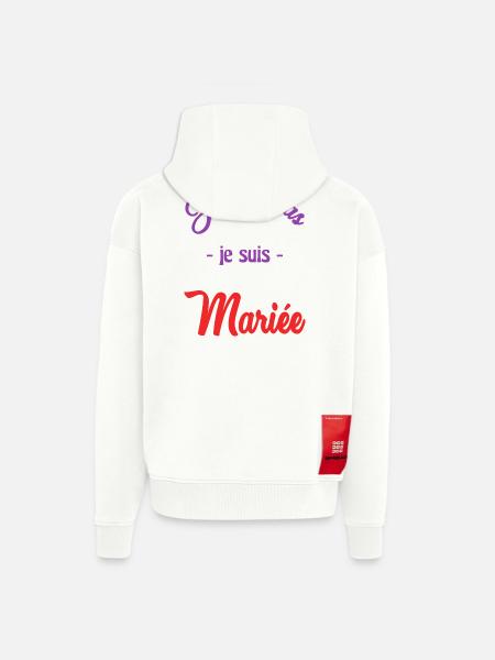 MARIEE. FUTURE MARIEE - Veste à capuche bio épaisse oversize fabriqué en UE - OFF WHITE