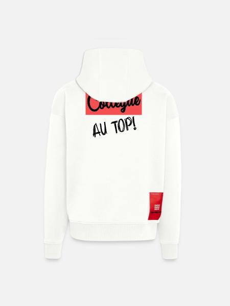 COLLEAGUE. START. RETIREMENT - Zip Hoodie - made by SPREAD - OFF WHITE