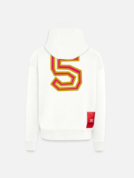 5. 5 YEARS. 5th ANNIVERSARY - Zip Hoodie - made by SPREAD - OFF WHITE