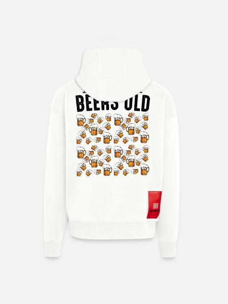 Beer Mug Pattern Collection Birthday 50 - Zip Hoodie - made by SPREAD - OFF WHITE