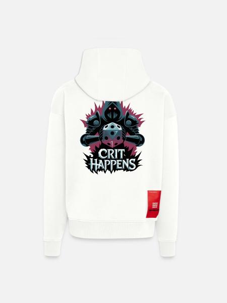 Crit Happens - Zip Hoodie - made by SPREAD - OFF WHITE