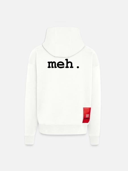 meh humor - Zip Hoodie - made by SPREAD - OFF WHITE