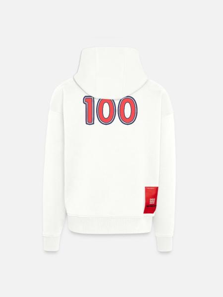 100. 100 YEARS. 100th ANNIVERSARY - Zip Hoodie - made by SPREAD - OFF WHITE