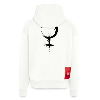 Symbol für Weiblich Symbol Venussymbol weiblich - Zip Hoodie - made by SPREAD - OFF WHITE - Hinten