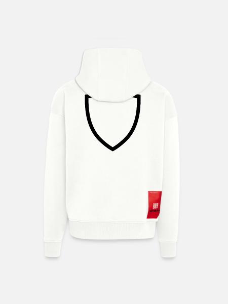 shield icon logo shape security - Zip Hoodie - made by SPREAD - OFF WHITE
