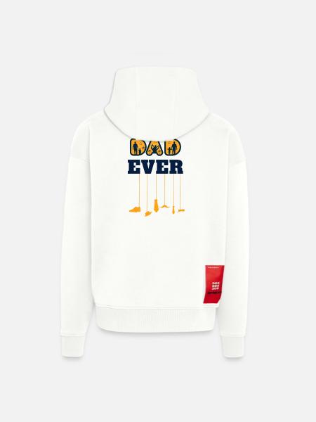 best dad ever - Zip Hoodie - made by SPREAD - OFF WHITE