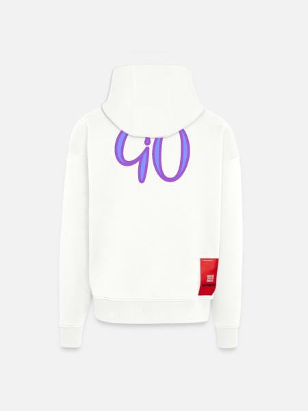 90 - Zip Hoodie - made by SPREAD - OFF WHITE