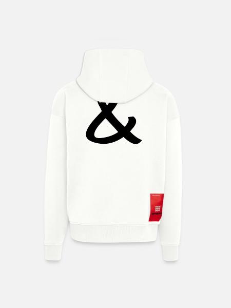 esperluette - Veste à capuche bio épaisse oversize fabriqué en UE - OFF WHITE