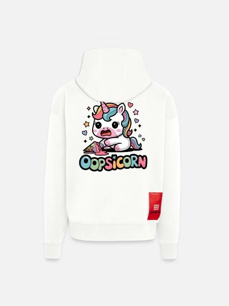 Oopsicorn - Veste à capuche bio épaisse oversize fabriqué en UE - OFF WHITE
