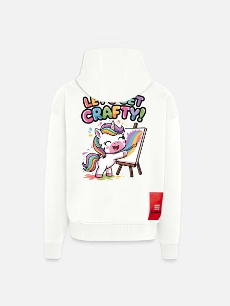 Lass uns kreativ werden! - Zip Hoodie - made by SPREAD - OFF WHITE