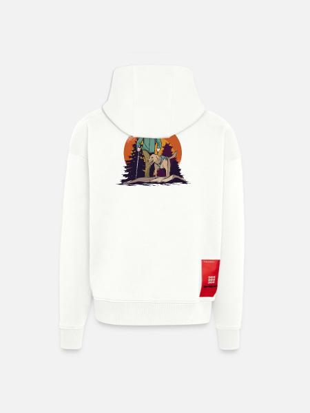 Walking with the dog - Zip Hoodie - made by SPREAD - OFF WHITE