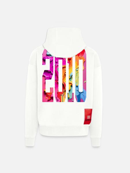 BUNT 16E ANNIVERSAIRE 2010 - Veste à capuche bio épaisse oversize fabriqué en UE - OFF WHITE