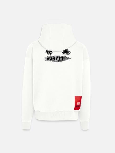 Auszeit Surfbrett - Zip Hoodie - made by SPREAD - OFF WHITE