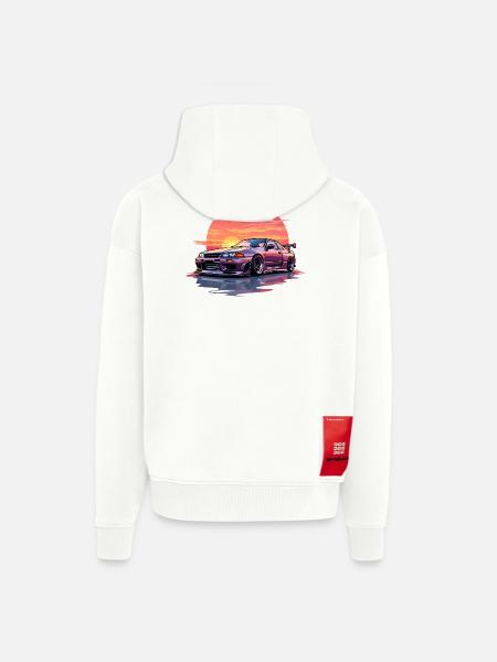 Skyline Sunset - Zip Hoodie - made by SPREAD - OFF WHITE
