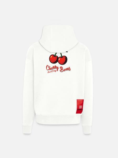 Kirsch-Mädchen - Zip Hoodie - made by SPREAD - OFF WHITE