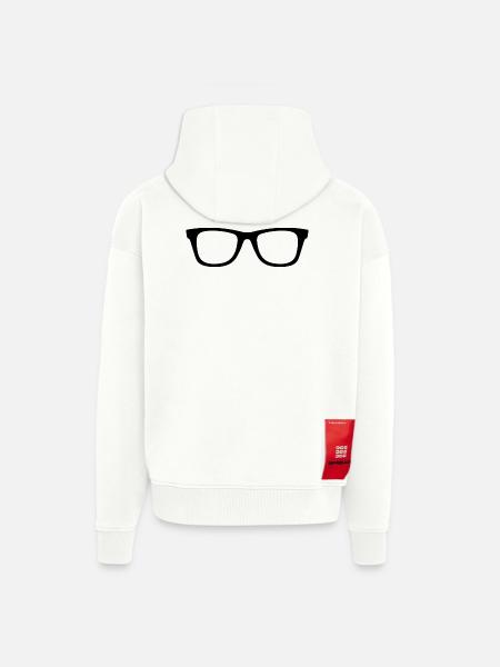 Lunettes - Veste à capuche bio épaisse oversize fabriqué en UE - OFF WHITE