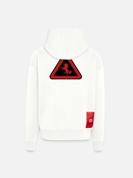 Achtung Einhorn, Gefahr - Zip Hoodie - made by SPREAD - OFF WHITE