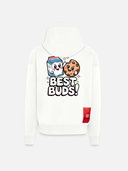 Best Buds! - Zip Hoodie - made by SPREAD - OFF WHITE