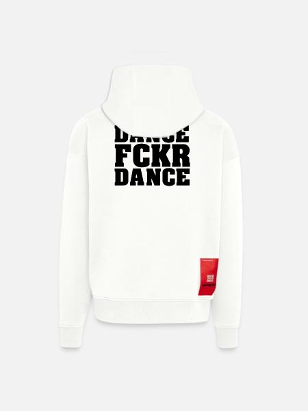 Danse Fckr Danse - Veste à capuche bio épaisse oversize fabriqué en UE - OFF WHITE