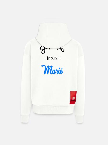 JE PEUX PAS. MARIE - Veste à capuche bio épaisse oversize fabriqué en UE - OFF WHITE