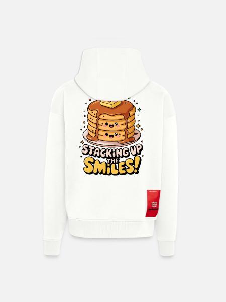 Staking Up The Smiles! - Zip Hoodie - made by SPREAD - OFF WHITE