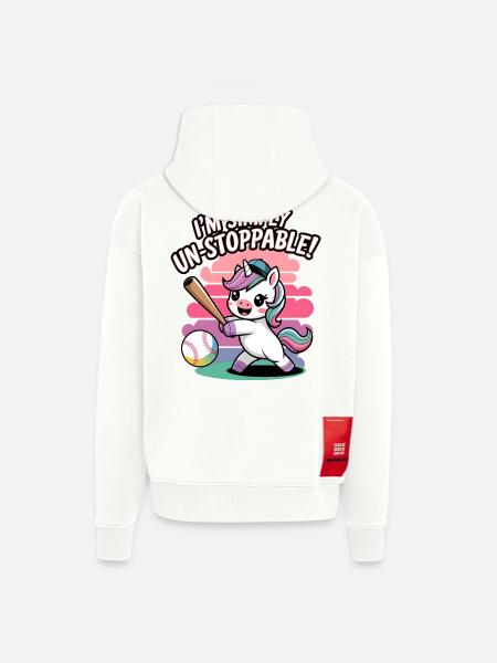 I'm Simply Un-stoppable! - Zip Hoodie - made by SPREAD - OFF WHITE