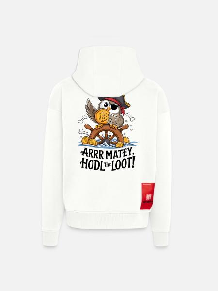 Hodl The Loot! - Zip Hoodie - made by SPREAD - OFF WHITE