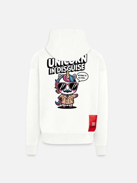 Unverkleidetes Einhorn - Zip Hoodie - made by SPREAD - OFF WHITE