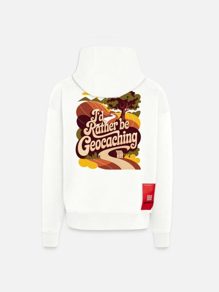 I'd Rather Be Geocaching - Zip Hoodie - made by SPREAD - OFF WHITE