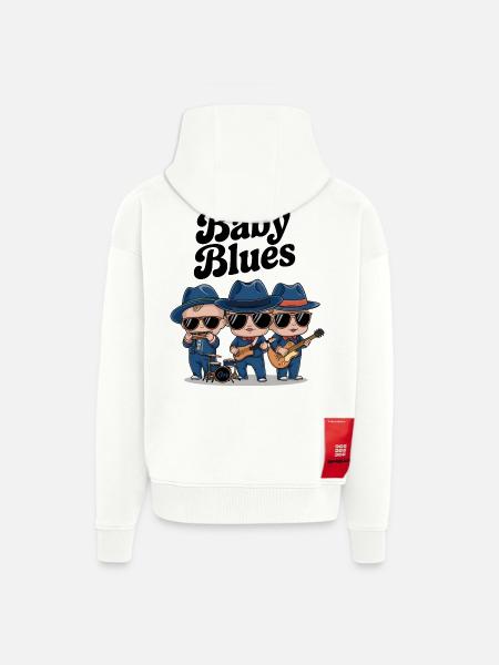 Baby Blues - Veste à capuche bio épaisse oversize fabriqué en UE - OFF WHITE