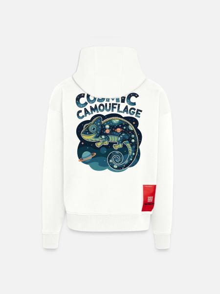 Cosmic Camouflage - Zip Hoodie - made by SPREAD - OFF WHITE