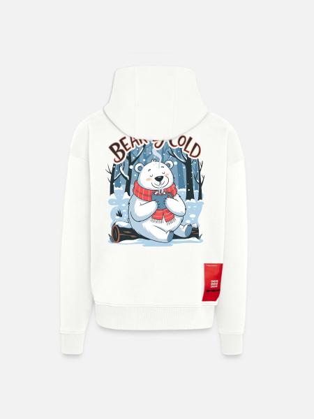 Bear-ly Cold - Zip Hoodie - made by SPREAD - OFF WHITE